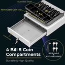 Cajón de caja registradora de 13" para sistema de punto de venta (POS) Blanca